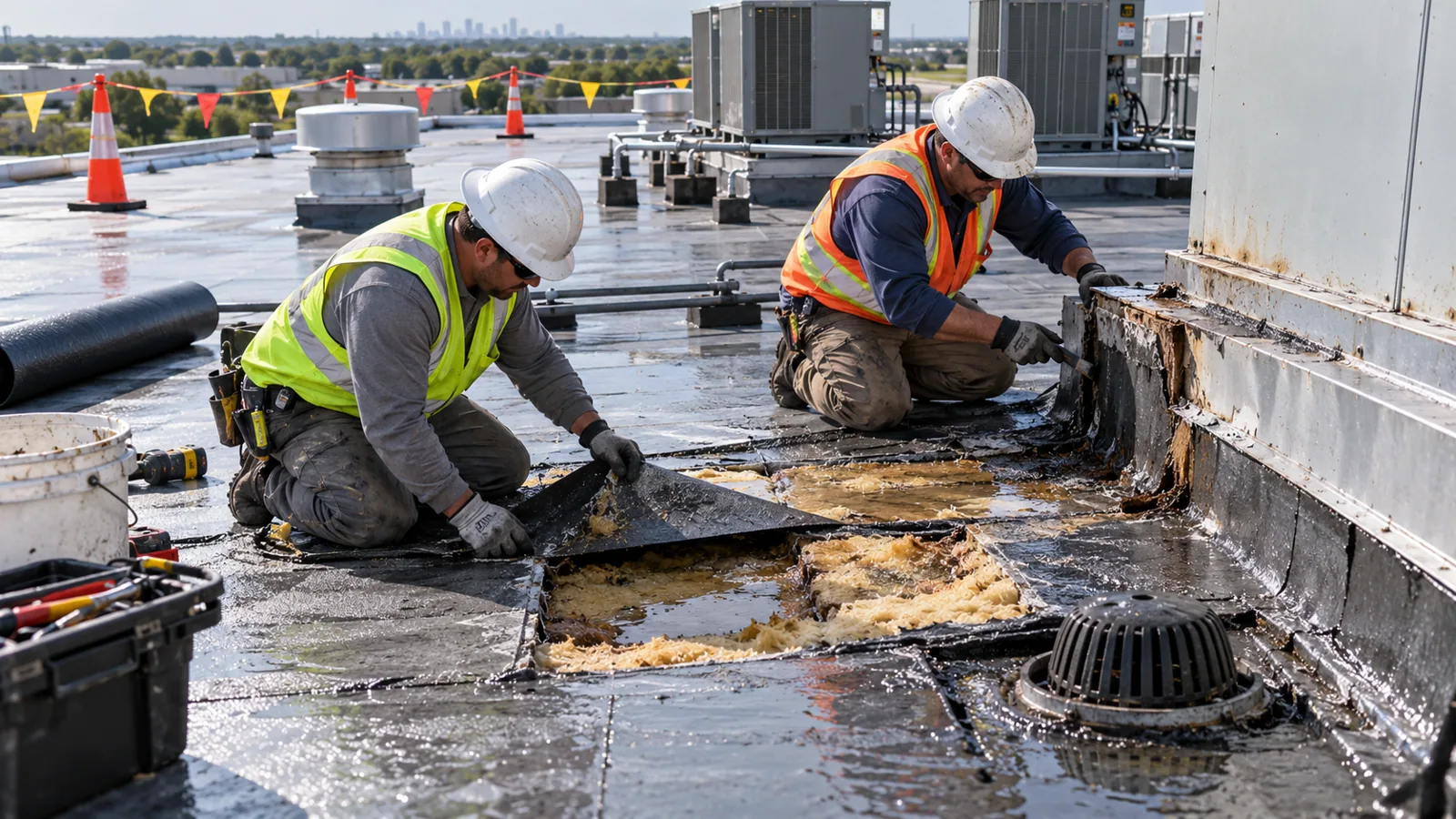 Roof Drains, Scuppers and Ponding Correction in South Bend, IN